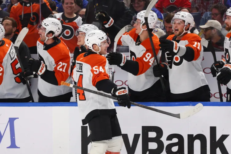 Flyers rookie Cole Knuble scores first 2 career goals in 3-1 victory over Sabres